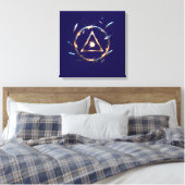 Fantasy Emblem with Floating Blades – Magical Ener Leinwanddruck (Insitu (Schlafzimmer))
