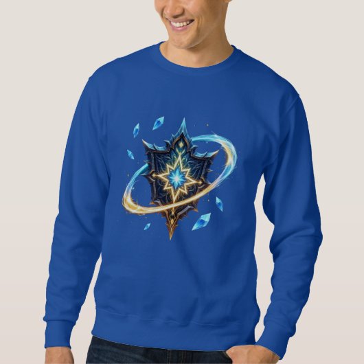 Fantasy Emblem with Floating Blades – Magical Ener Sweatshirt (Vorderseite)