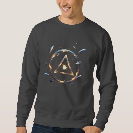 Fantasy Emblem with Floating Blades – Magical Ener Sweatshirt (Vorderseite)