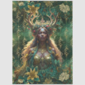 Fantasy Emerald Forest Queen Decoupage Seidenpapier (Vorderseite)
