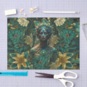 Fantasy Emerald Queens of the Forest Decoupage Seidenpapier (Handwerk)