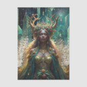 Fantasy Emerald Queens of the Forest Decoupage Seidenpapier (Vorderseite)