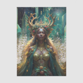 Fantasy Emerald Queens of the Forest Decoupage Seidenpapier