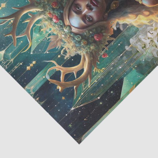 Fantasy Emerald Queens of the Forest Decoupage Seidenpapier (Ausschnitt)