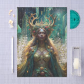 Fantasy Emerald Queens of the Forest Decoupage Seidenpapier (Handwerk)