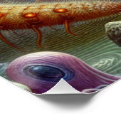 Fantasy EMF Parasiten Party on Full Moon Art Poster (Ecke)