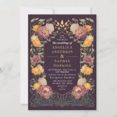 Fantasy Enchanted Blumengarten Hochzeit Einladung (Vorderseite)