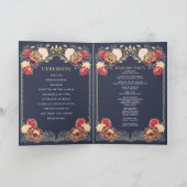 Fantasy Enchanted Blumengarten Hochzeit Programm (Innenseite)