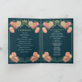 Fantasy Enchanted Blumengarten Hochzeit Programm (Innenseite)