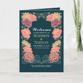 Fantasy Enchanted Blumengarten Hochzeit Programm (Vorderseite)