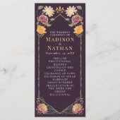 Fantasy Enchanted Blumengarten Hochzeit Programm (Vorderseite)