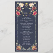 Fantasy Enchanted Blumengarten Hochzeit Programm (Rückseite)