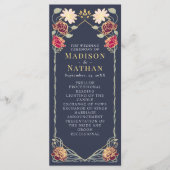 Fantasy Enchanted Blumengarten Hochzeit Programm (Vorderseite)