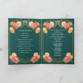 Fantasy Enchanted Blumengarten Hochzeit Programm (Innenseite)