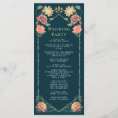 Fantasy Enchanted Blumengarten Hochzeit Programm (Rückseite)