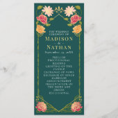 Fantasy Enchanted Blumengarten Hochzeit Programm (Vorderseite)