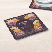 Fantasy Enchanted Blumengarten Hochzeit Rechteckiger Pappuntersetzer (angewinkelt)