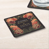 Fantasy Enchanted Blumengarten Hochzeit Rechteckiger Pappuntersetzer (angewinkelt)