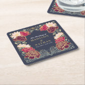 Fantasy Enchanted Blumengarten Hochzeit Rechteckiger Pappuntersetzer (angewinkelt)