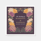 Fantasy Enchanted Blumengarten Hochzeit Serviette (Vorderseite)