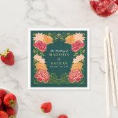 Fantasy Enchanted Blumengarten Hochzeit Serviette (Beispiel)