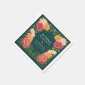 Fantasy Enchanted Blumengarten Hochzeit Serviette (Ecke)