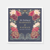 Fantasy Enchanted Blumengarten Hochzeit Serviette (Vorderseite)