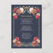 Fantasy Enchanted Blumengarten Hochzeitsdetails Begleitkarte (Vorderseite)
