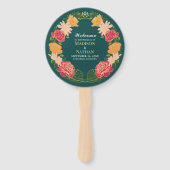 Fantasy Enchanted Blumengarten Hochzeitsprogramm Fächer (Vorderseite)