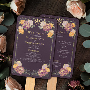 Fantasy Enchanted Blumengarten Hochzeitsprogramm Fächer