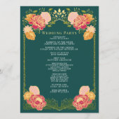 Fantasy Enchanted Blumengarten Hochzeitsprogramm Programm (Rückseite)