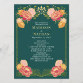 Fantasy Enchanted Blumengarten Hochzeitsprogramm Programm (Vorderseite)