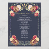 Fantasy Enchanted Blumengarten Hochzeitsprogramm Programm (Rückseite)