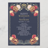 Fantasy Enchanted Blumengarten Hochzeitsprogramm Programm (Vorderseite)