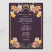 Fantasy Enchanted Blumengarten Hochzeitsprogramm Programm (Rückseite)