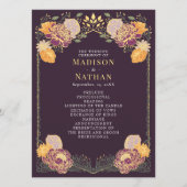 Fantasy Enchanted Blumengarten Hochzeitsprogramm Programm (Vorderseite)