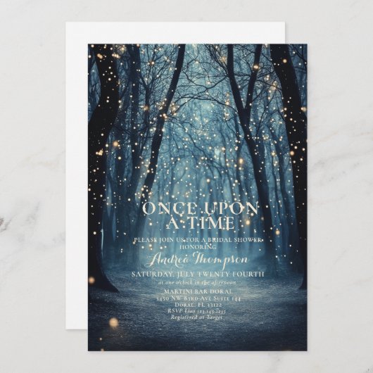 Fantasy Enchanted Brautparty Einladung (Vorne/Hinten)