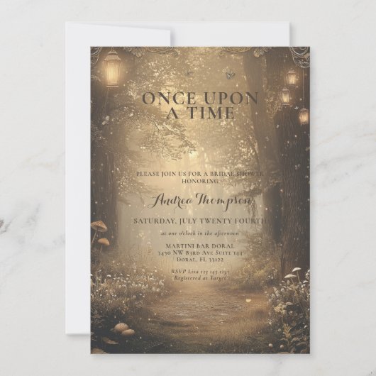 Fantasy Enchanted Brautparty Einladung (Vorderseite)