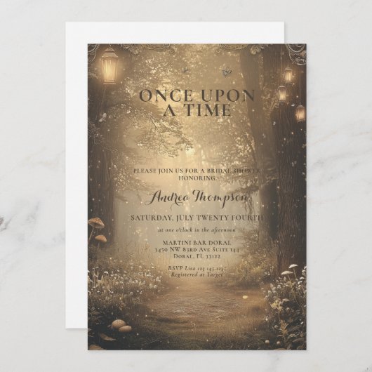 Fantasy Enchanted Brautparty Einladung (Vorne/Hinten)