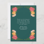 Fantasy Enchanted Garden Wedding Danke Karte (Rückseite)