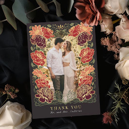 Fantasy Enchanted Garden Wedding Danke Karte