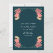 Fantasy Enchanted Garden Wedding Danke Karte (Rückseite)