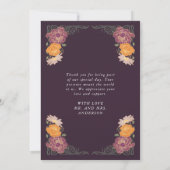 Fantasy Enchanted Garden Wedding Danke Karte (Rückseite)