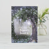 Fantasy Enchanted Lavender Liebe Forest Sweet 16 Einladung (Stehend Vorderseite)