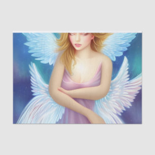 Fantasy Engel Rosa und Blau Decoupage Seidenpapier