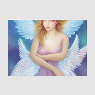 Fantasy Engel Rosa und Blau Decoupage Seidenpapier