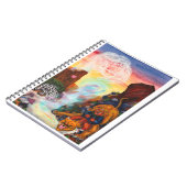 Fantasy Eros Lion Princess Goddess Snow Leopard Notizblock (Linke Seite)