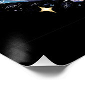 Fantasy Esoteric Crystal Black Cat Poster (Ecke)