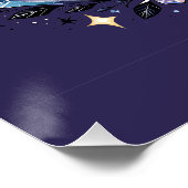 Fantasy Esoteric Crystal Black Cat Poster (Ecke)