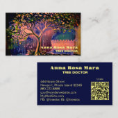 *~* Fantasy Ethereal QR TREE AP82 Business Card Visitenkarte (Vorne/Hinten)
